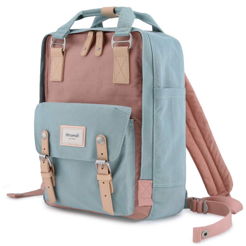 Himawari Backpack/Travel Backpack for Women 14.9" College Vintage Waterproof Bag ï¼Œ Work Backpack for 14inch Laptop(-HIM-01#pink&blue) - Image 5